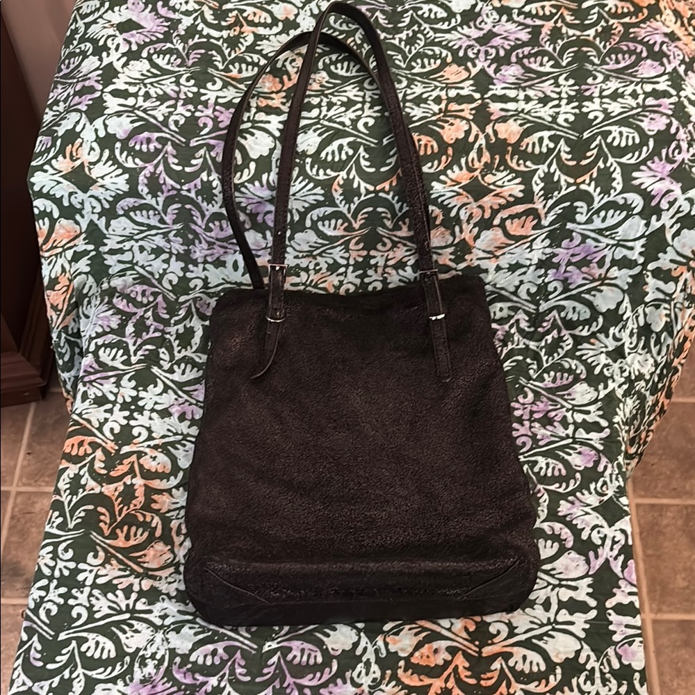 Tiffany & Fred Black Textured Tote